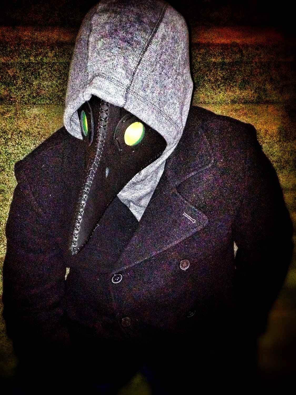 Store Sale Black Plague Doctor Mask in Black Chrome Tan