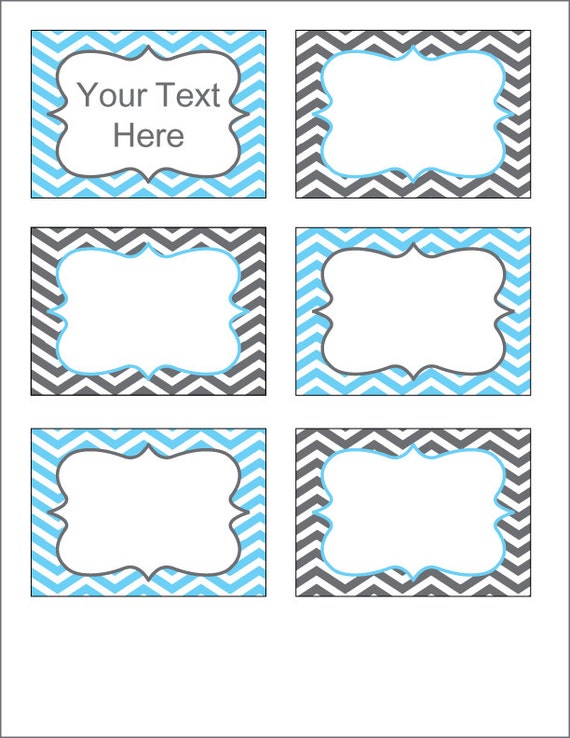 Chevron Name Tags Printable Free