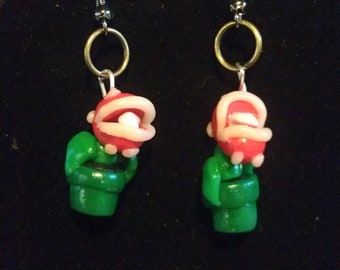 Super Mario Piranha Plant Earrings