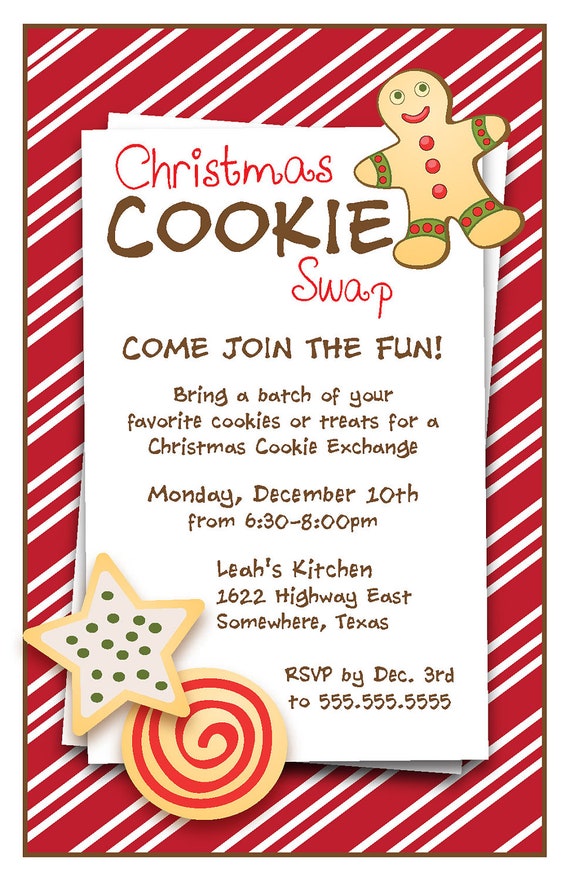 Christmas Cookie Exchange Invitations Templates 4