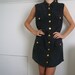 SALE 50% off designer Elegance Paris Silk gold buttons dress with elastic waistband medium large