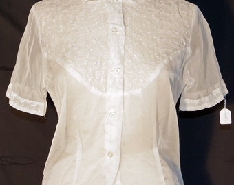 1950s Secretary Blouse 38 Bust Vintage Retro