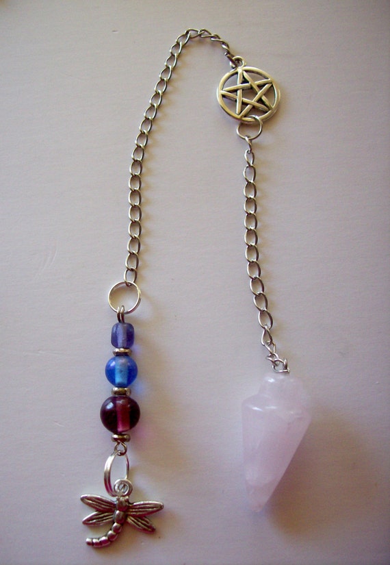 fairy rose quartz pendulum