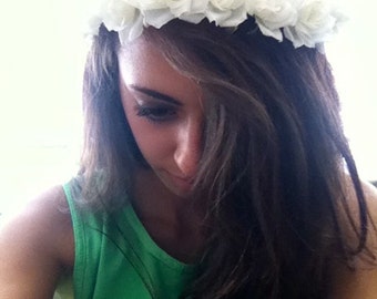 Made to order flower crown headband in a variety of colors! Weddings, parties, bachelorettes, wholesale and fashion crowns!