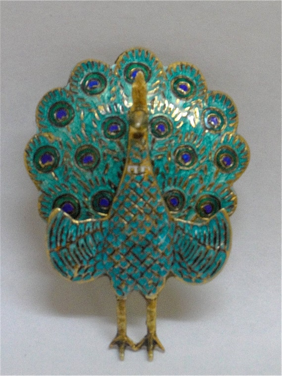 Vintage Peacock Brooch 10