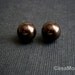 Brown Pearl Earrings In Sterling SIlver With 8mm Chocolate Pearls