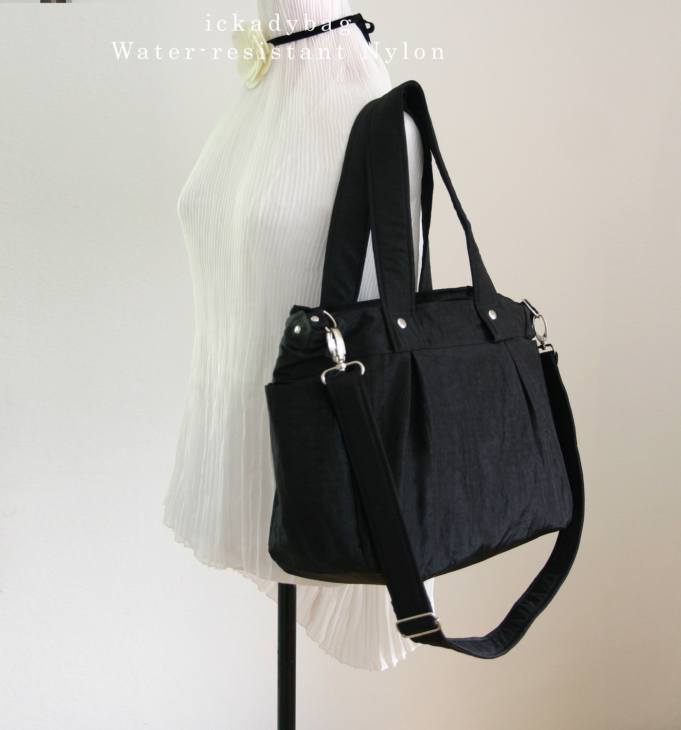 Stock clearance SALE Black diaper bag in Waterresistant