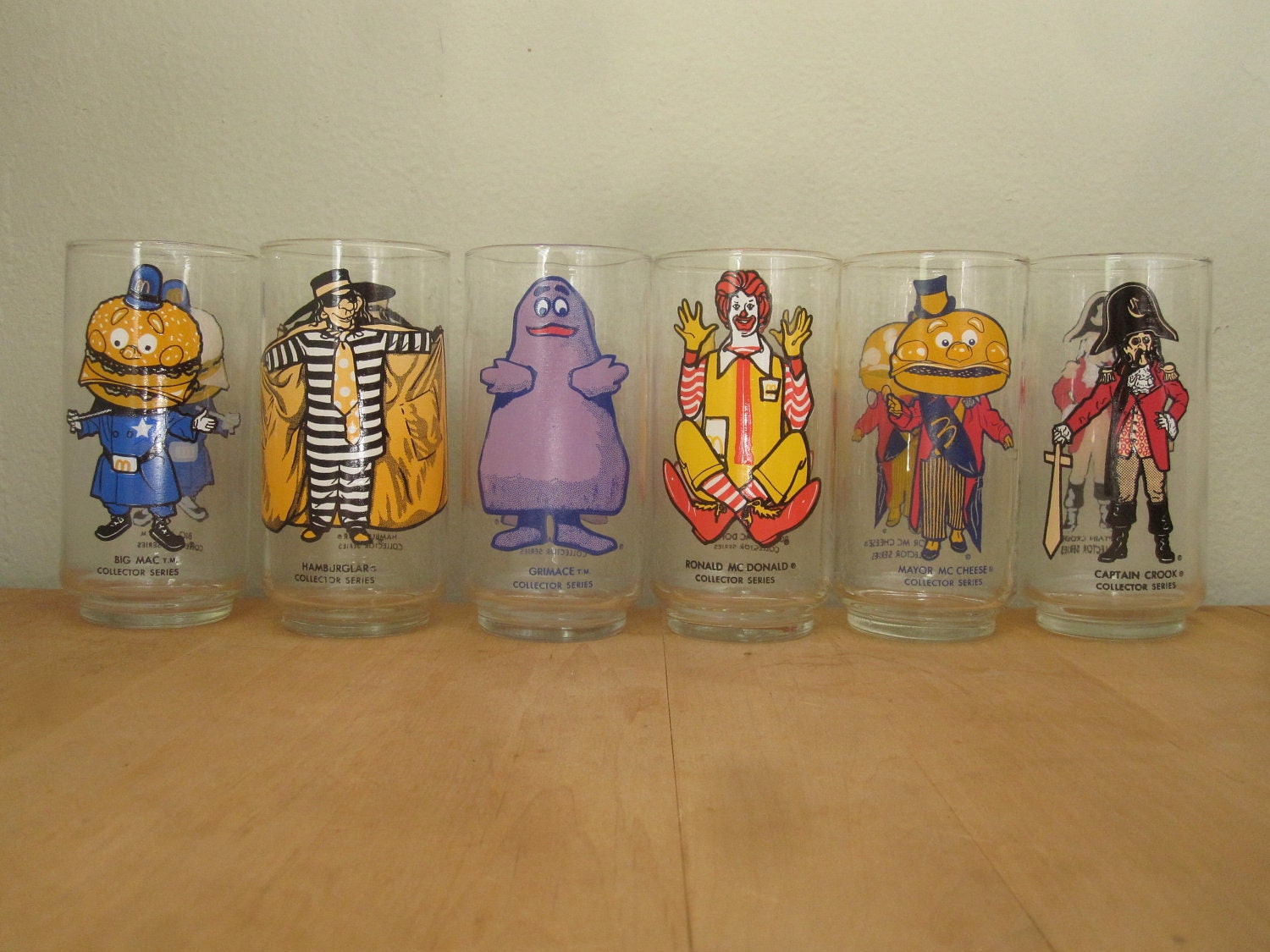 McDonalds Collector Series Glasses Full Set 1977