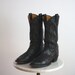 RESERVED for Soundguy - Do Not Purchase - SNAKESKIN Cowboy Boots - Leather Black & Wine - Men's 10 10.5 - 1970s VINTAGE
