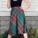 Wool Plaid Skirt A-Line 1960s Small
