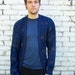 Impact Grandpa Sweater with Triangle Patches