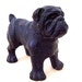 Antique Dog Figurine Miniature Black English Bulldog