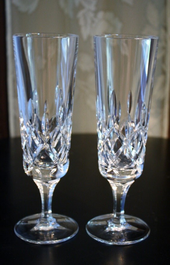Gorham Crystal Champagne Stemware Flutes King Edward Patten