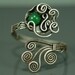 green jade bracelet- wire wrapped bracelet-wire wrapped jewelry handmade-statement bracelet-silver cuff bracelet woman-unique bracelet woman