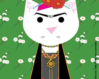 Frida Kahlo, sticker 3.9 x 3.9 in