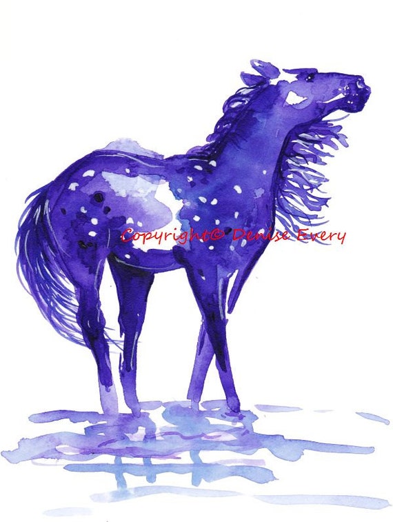 Appaloosa Horse Art Abstract ACEO 5x7 8x10 Print by DeniseEvery