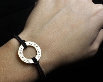 Keep Calm & Trust God . The Deb Westman Bracelet . Inspirational Bracelet . Melanoma Awareness