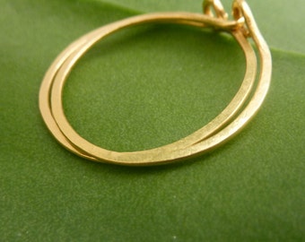 Gold Hoop Earrings, 22k Solid Gold Handmade Hoops, Urban Look Earrings, Classic Timeless Earrings, Gold Creole Earrings,