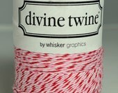 Red and Pink Bakers Twine--PEPPERMINT Divine Twine, PEPPERMINT Bakers Twine (240 yards) Red and PInk Twine, Christmas Twine, Holiday Twine Il_170x135