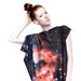 Crimson Galaxy Print Dress