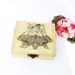 Antique Hankie Box Dresser Storage Box Hankerchief Keeper Celluloid Lithograph Angel Blue Off White Yellow