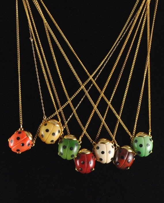 Ladybug Necklace Vintage S Small Good Luck Ladybug Pendant