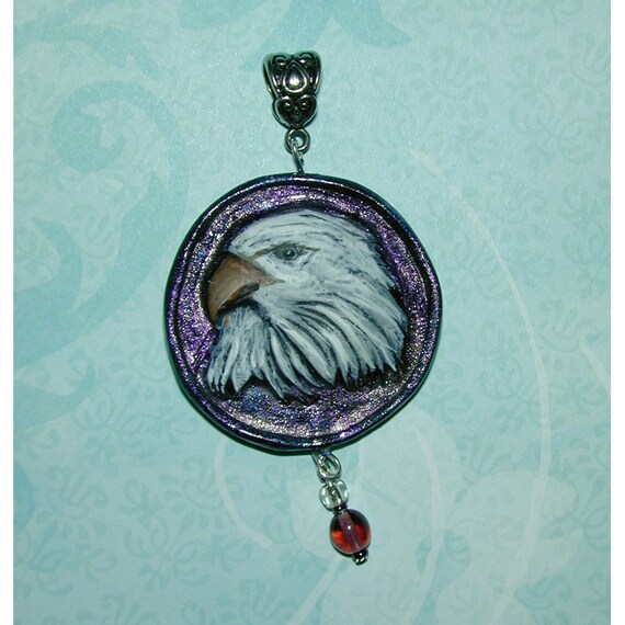 Bald Eagle Handmade Clay Pendant