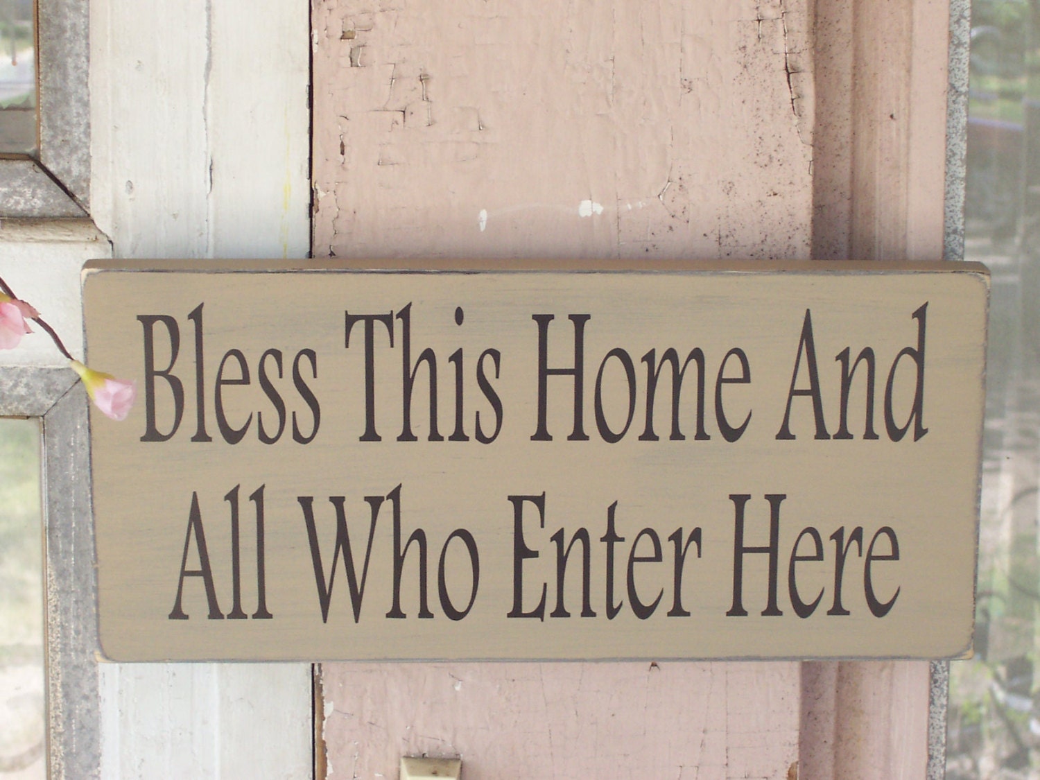 Bless This Home And All Who Enter Here Wood Vinyl Sign   Il Fullxfull.455762977 Qv6m 