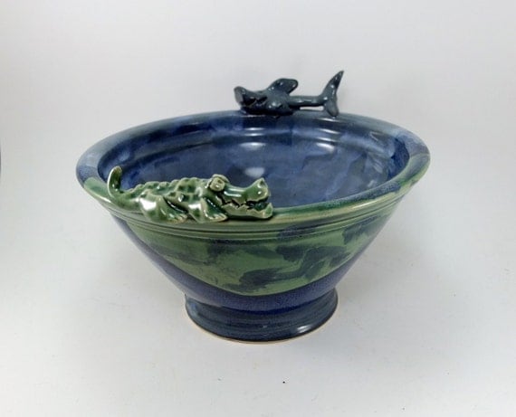 shark and alligator bowl