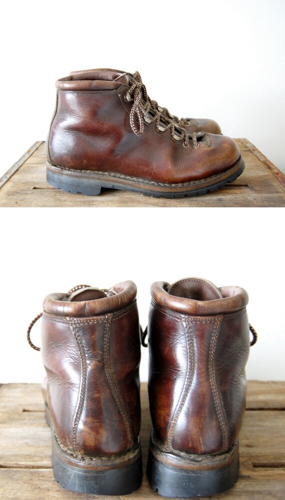 Vintage Fabiano Rio Boots / mens brown Leather Hiking Boots