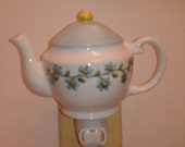 Handpainted Porcelain  Teapot Night Light
