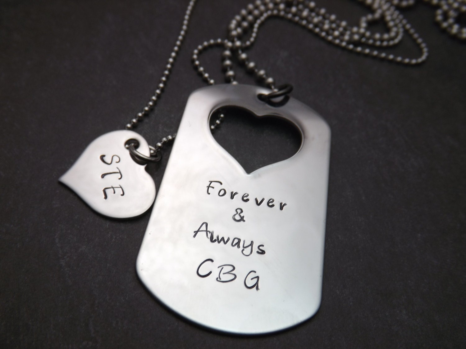 Handstamped necklacepersonalized necklacedog tag