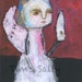 mixed media original painting - BROKEN WING - by Mindy Lacefield