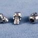 5 Pewter 7X10mm Skull Beads Biker Goth Punk Silver, Gold or Mix Fits Leather Cord