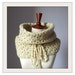 Handcrochet Cowl Neckwarmer - Beige Cream - Handmade - Giant