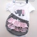 Bubble Gum Elephant - ruffle diaper covers gift set