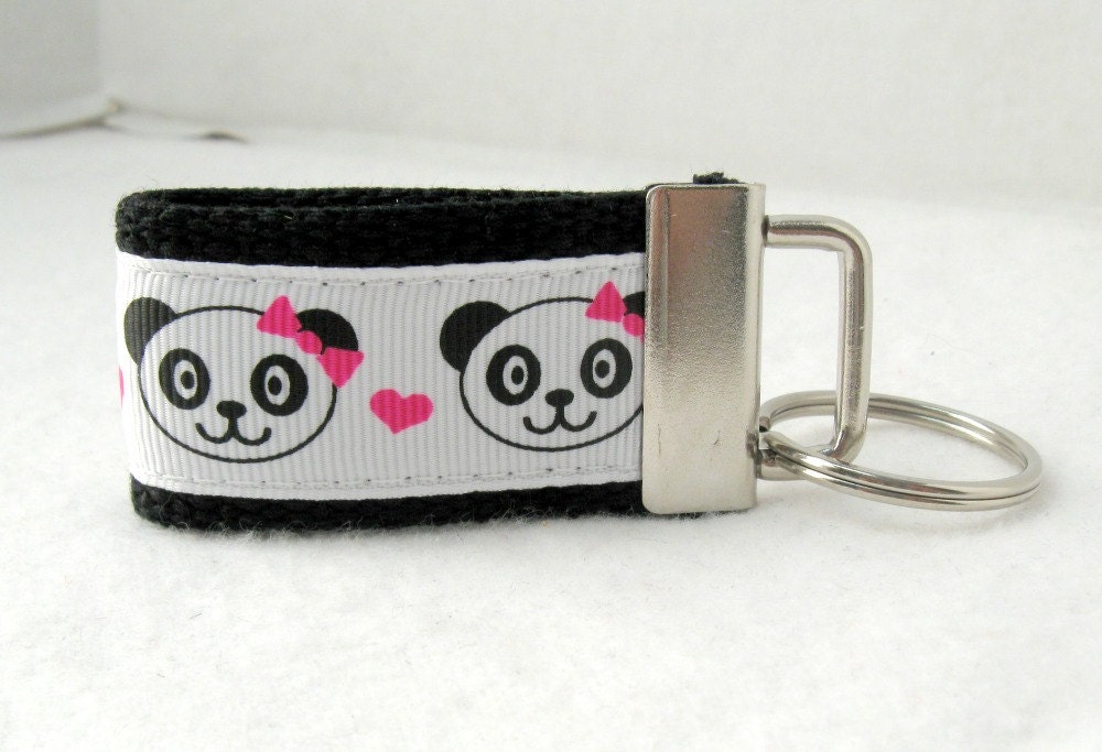 Cute Panda Key Fob Mini Keychain Panda Zipper Pull Panda