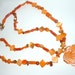 Tangerine Shell Glass Beads Necklace Fun and Funky Island Beach Wear