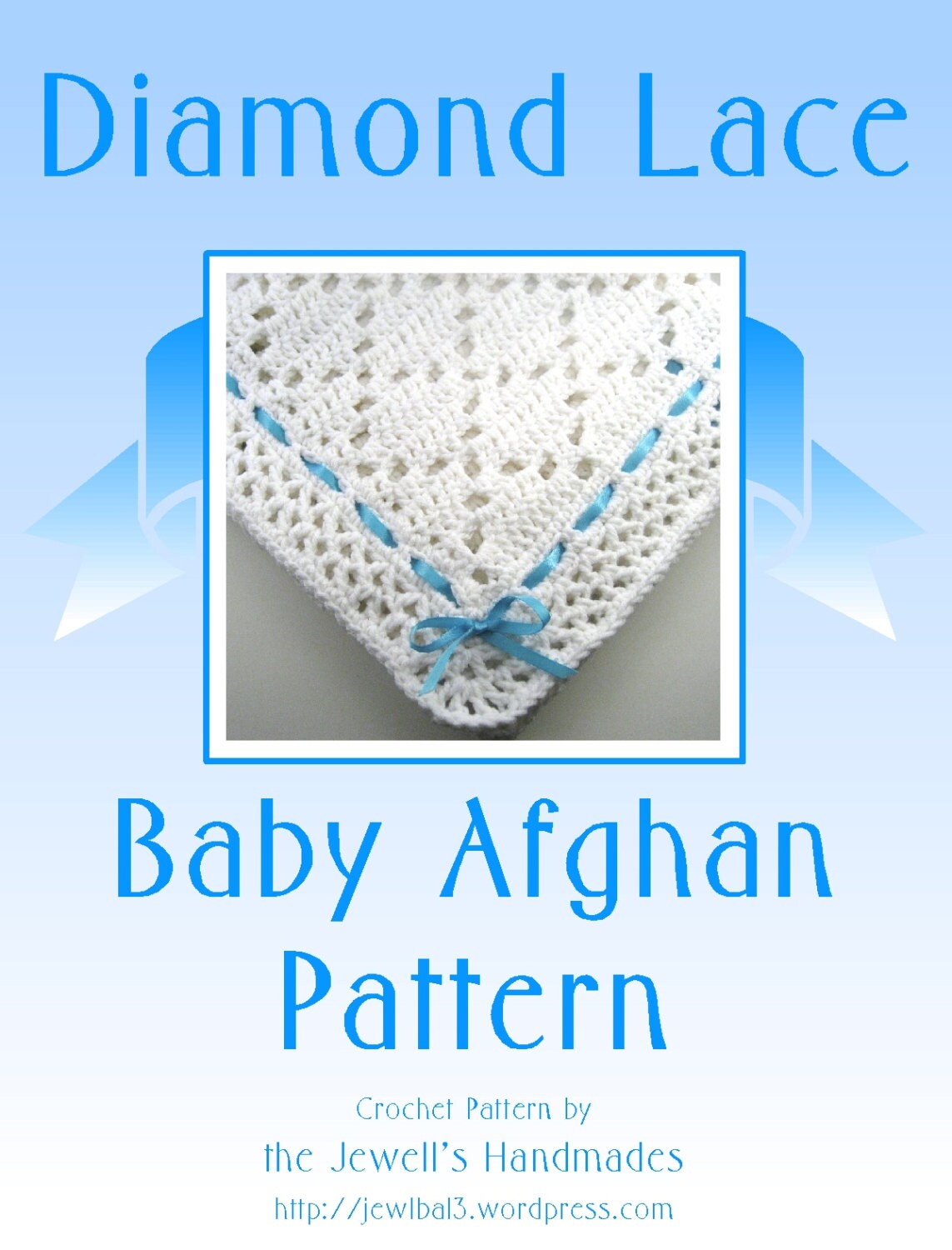 Pdf Pattern Crocheted Baby Afghan Diamond Lace Baby Afghan