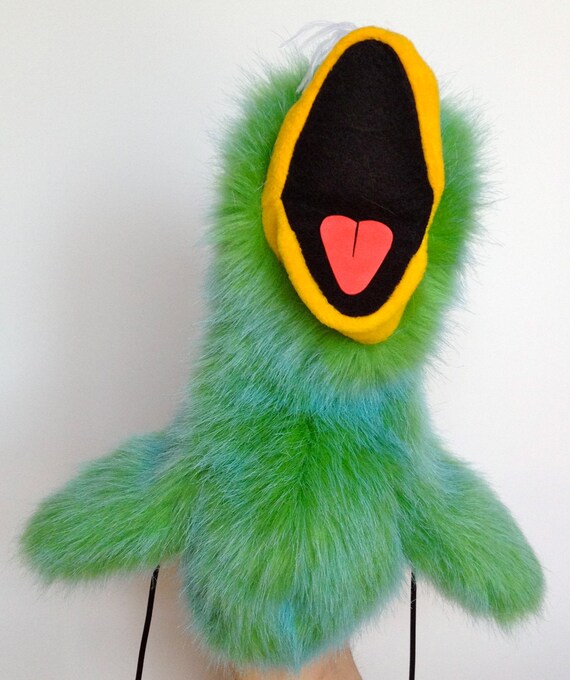Bird Puppet Green by banjopuppets on Etsy