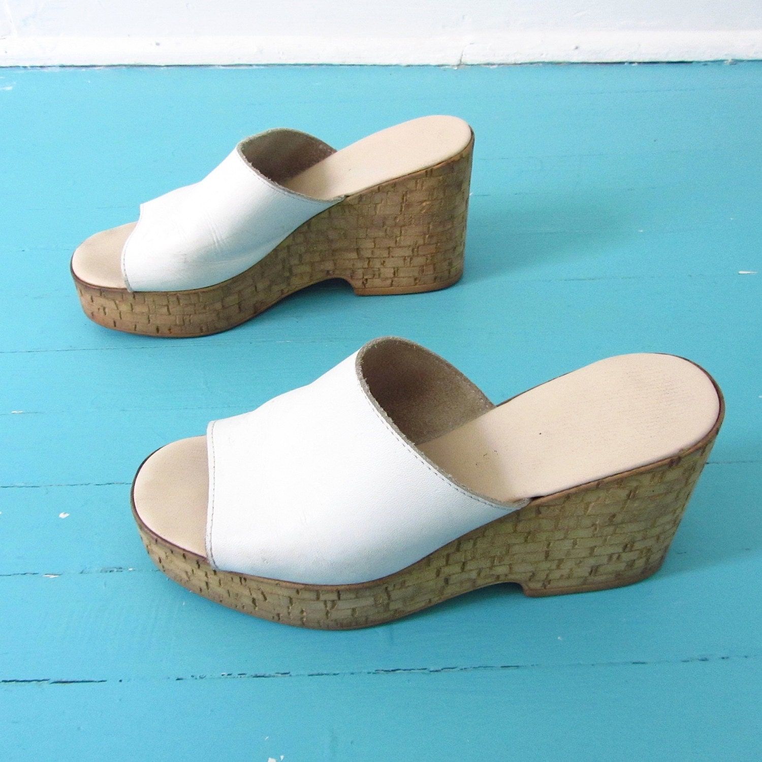 wide fit wedge mules