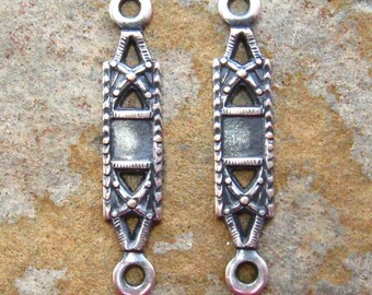 Trinity Brass Antique Silver Naomi Connector 3.5 x 18mm - LOW SHIPPING