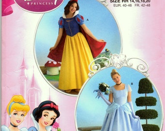 Sewing Pattern Simplicity 2813 Costume Misses' Disney Princess Size 14-20 Uncut Complete FF
