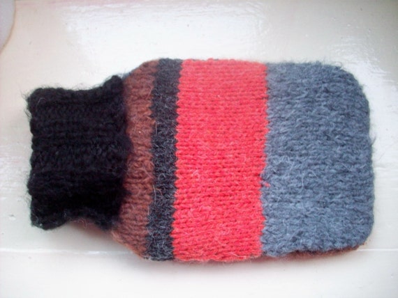 Hottie cozy small hot water bottle cover knit by SpinningStreak