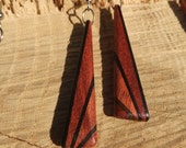 Deco Inspired Earrings - Bloodwood and Ebony