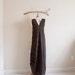 bust 40" room chocolate linen spiral dress bottle shape