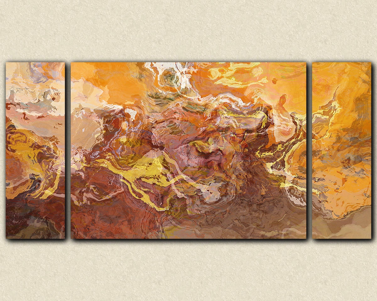 Large contemporary triptych 30x60 to 40x78 stretched canvas