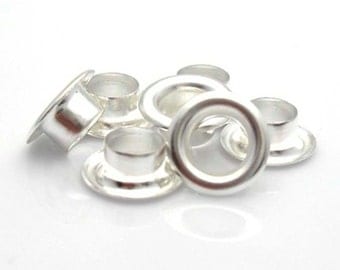 40 sets Bright silver grommet core metal centers for european style large hole beads lampwork clay beads instructions how to set