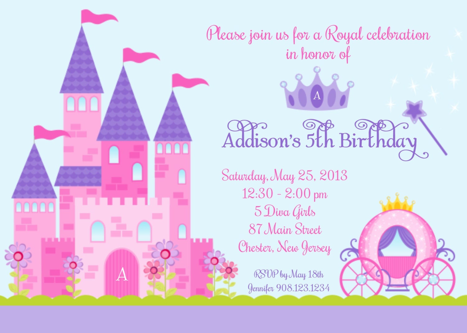 Castle Birthday Invitations 1