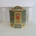 Vintage Metal Tin Box Flowers Biscuit Shabby Cottage Chic